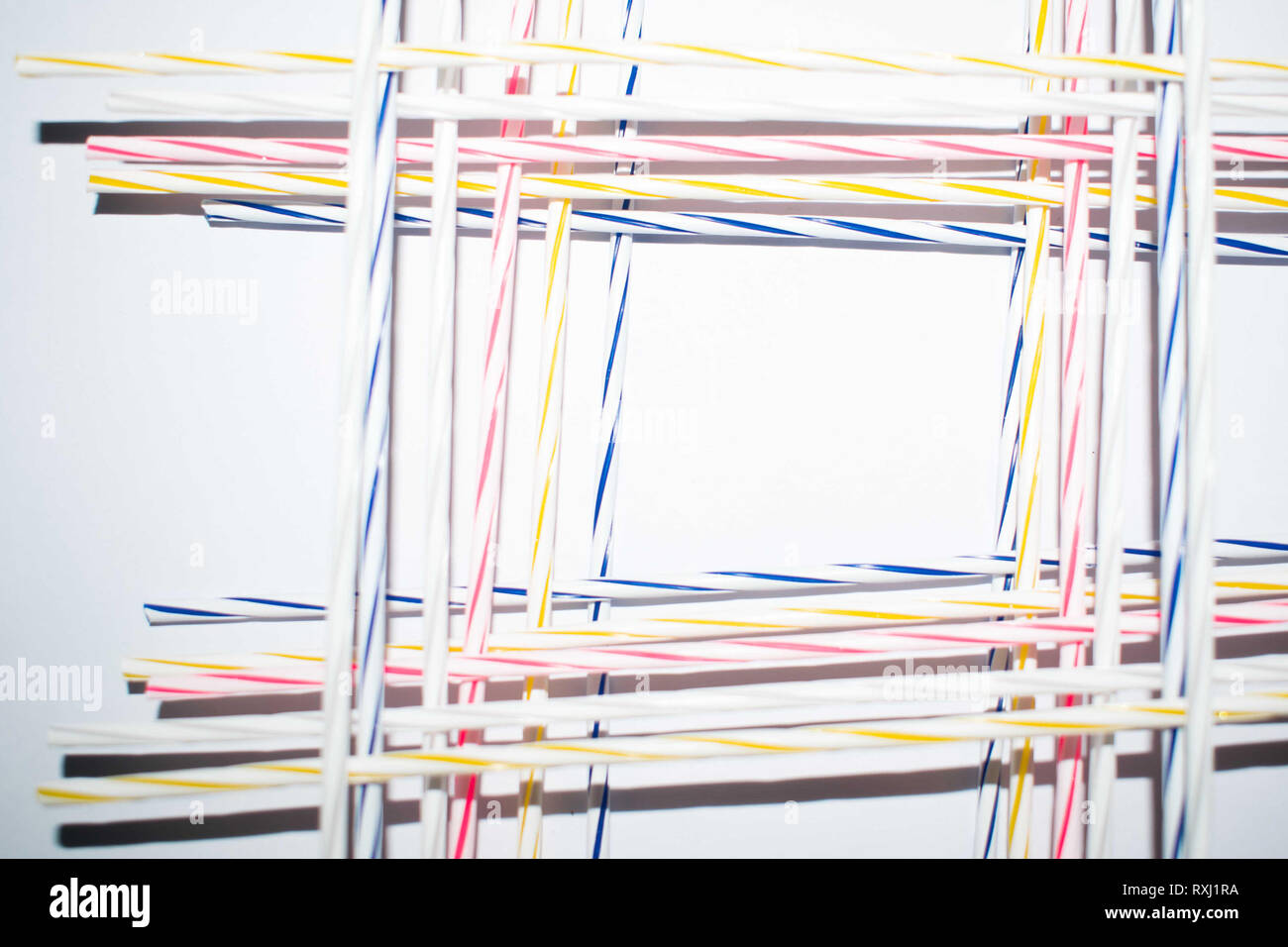 Abstract of multi-colored sticks, stripes Stock Photo