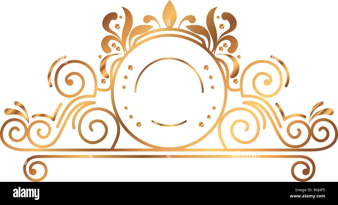 golden label victorian style icon Stock Vector Image & Art - Alamy