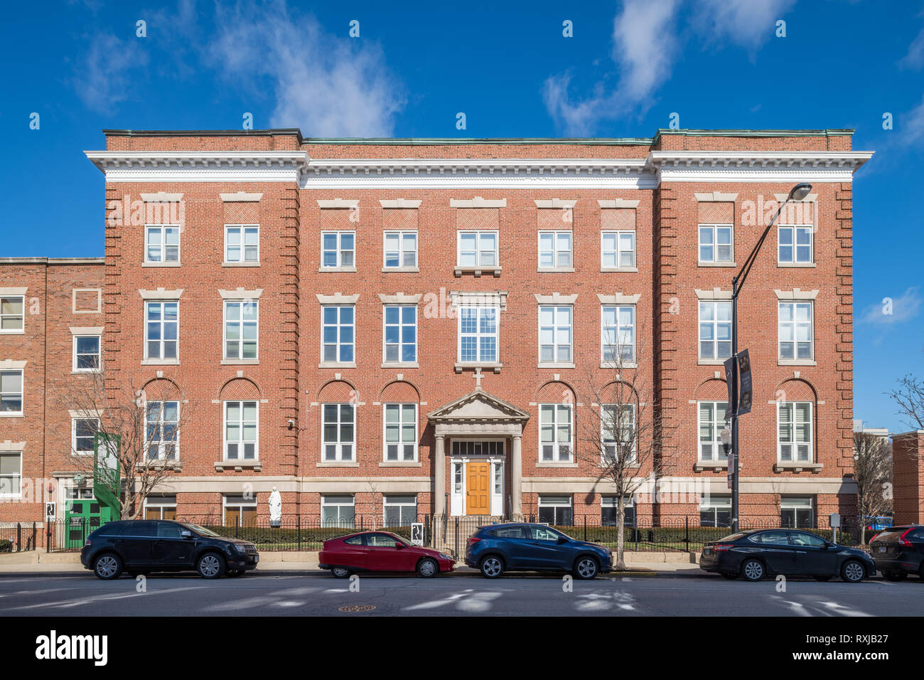 Exterior of mercy home for boys and girls on the near west side stock