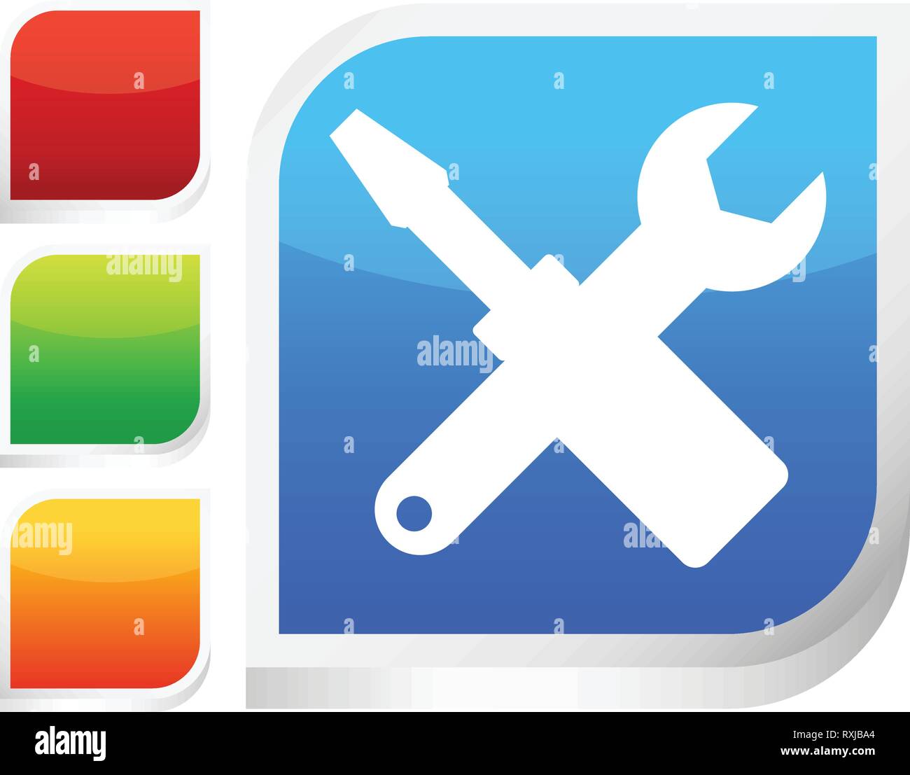 Crossed screwdriver, wrench icon. Repair, maintance, assembly concept ...