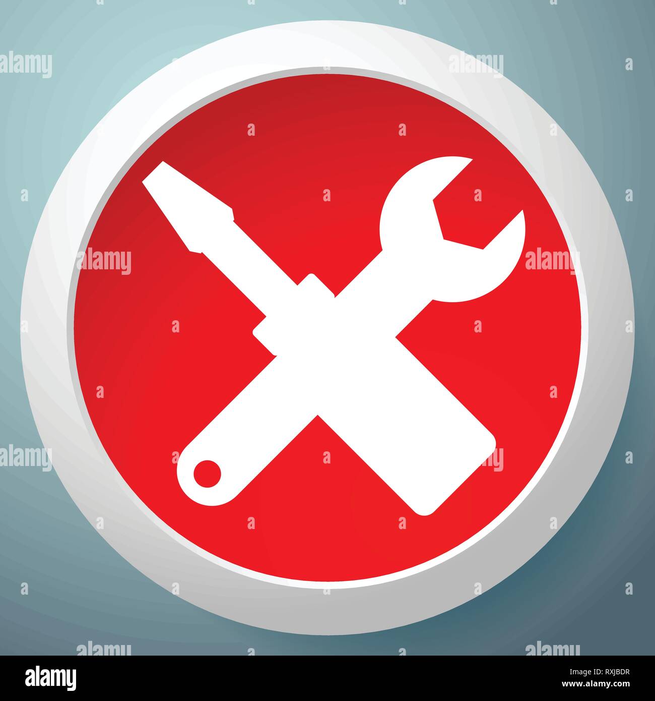 Crossed screwdriver, wrench icon. Repair, maintance, assembly concept ...