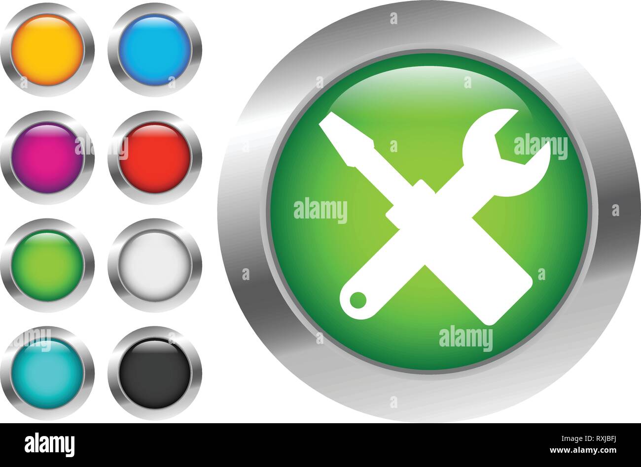 Crossed screwdriver, wrench icon. Repair, maintance, assembly concept ...