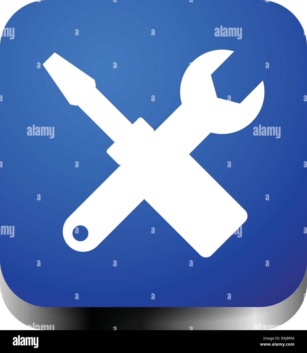 Crossed screwdriver, wrench icon. Repair, maintance, assembly concept ...
