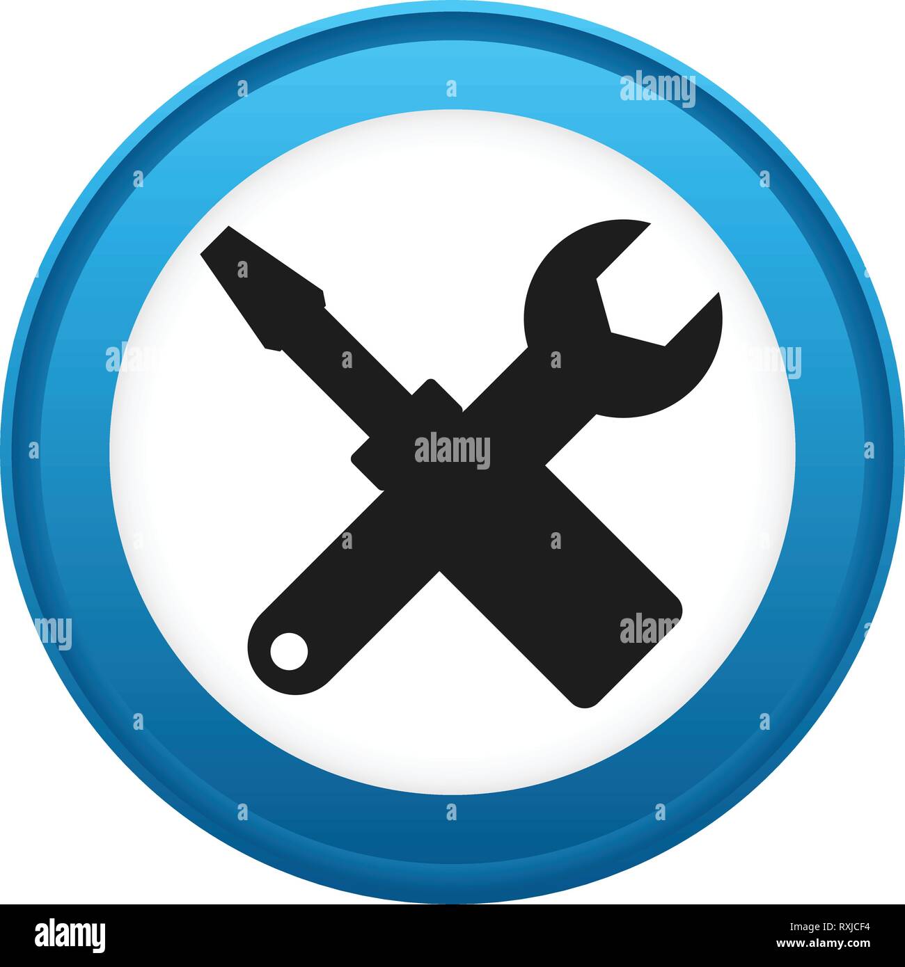 Crossed screwdriver, wrench icon. Repair, maintance, assembly concept ...