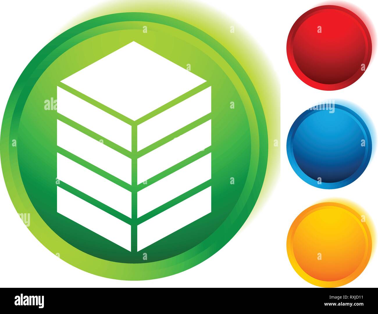 Icon with tower, rack. Storage, container, datacenter concept icon ...