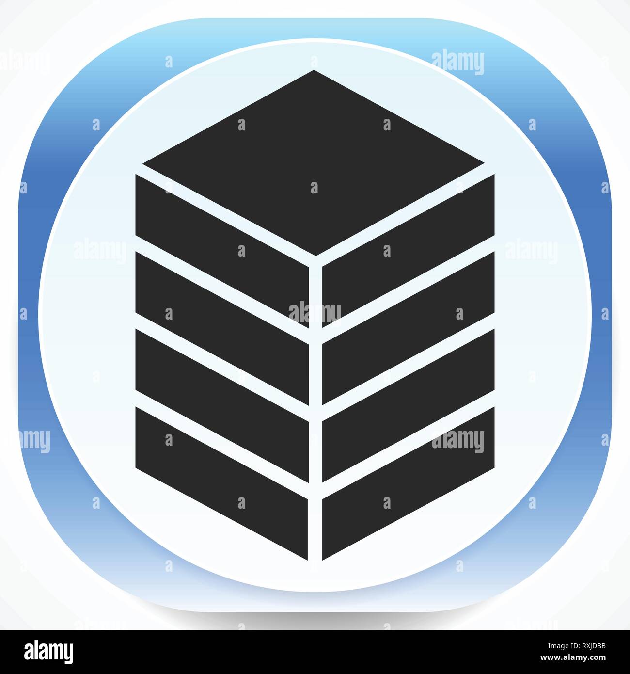 Icon with tower, rack. Storage, container, datacenter concept icon ...