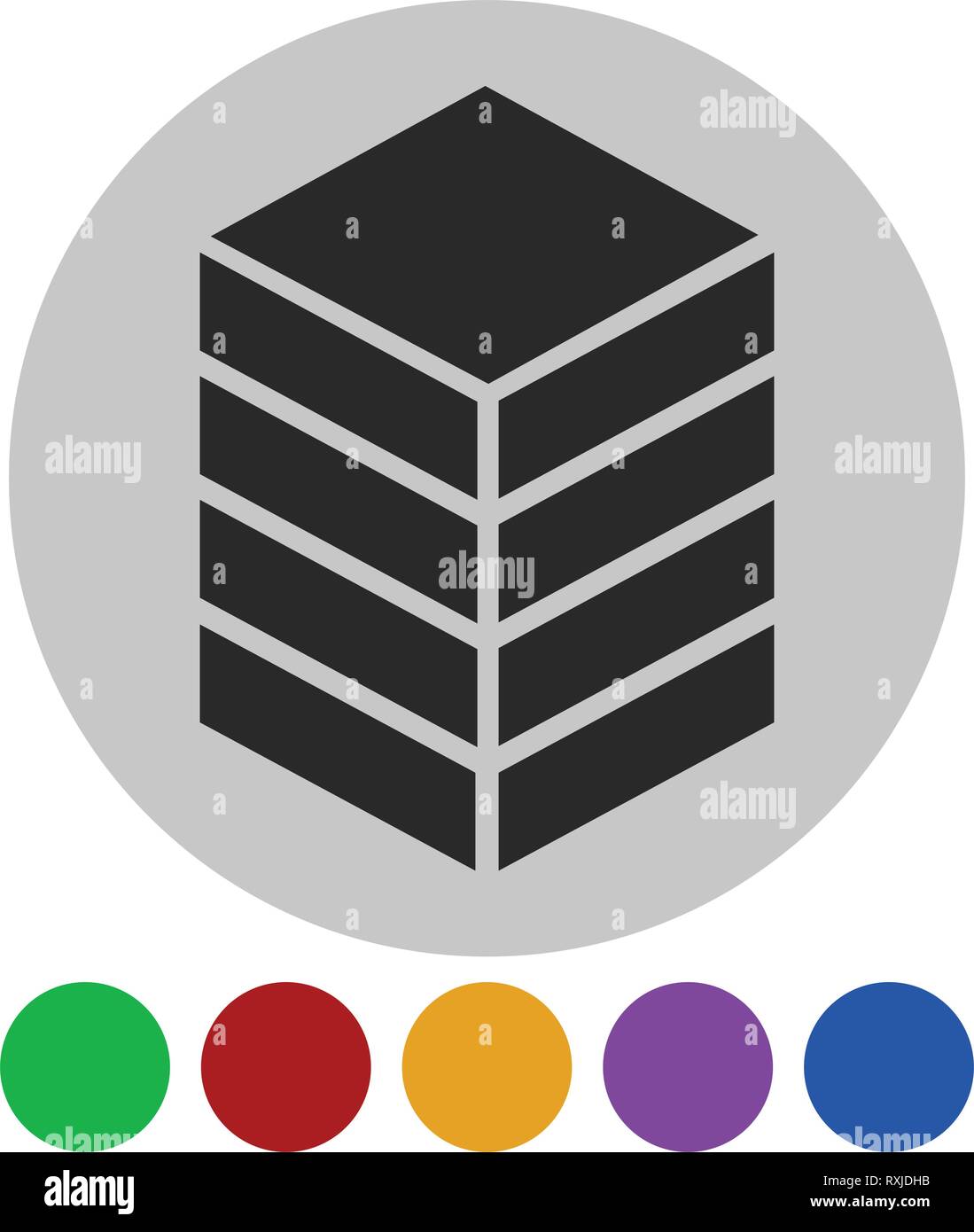 Icon with tower, rack. Storage, container, datacenter concept icon ...