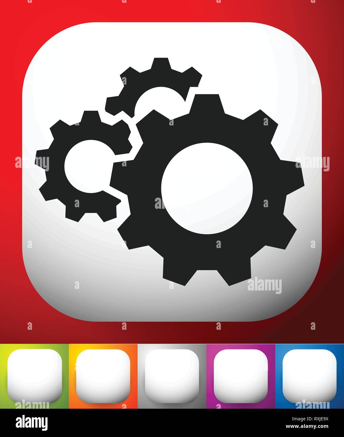 Gear, cogwheel icon. Repair, maintance, mechanics concept icon Stock Vector