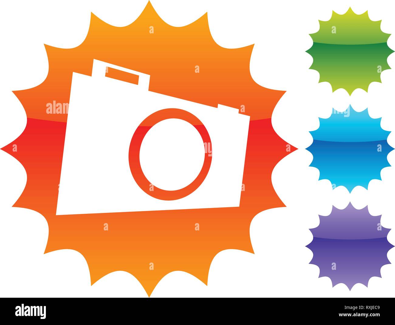 Small photo camera icon. Hobby photography concept icon Stock Vector ...
