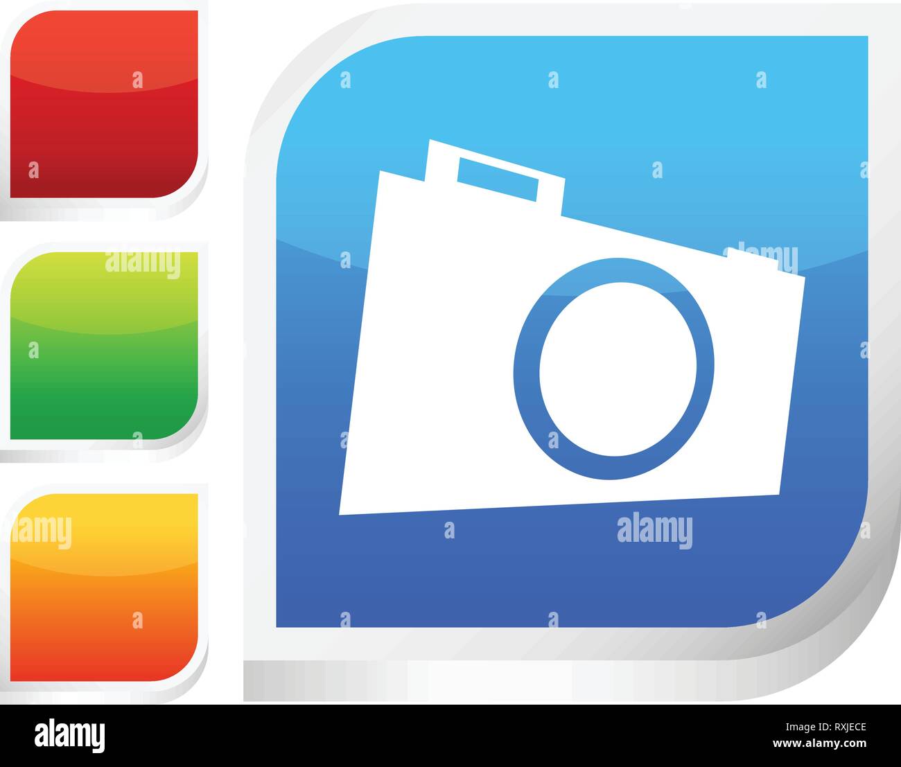 Small photo camera icon. Hobby photography concept icon Stock Vector ...