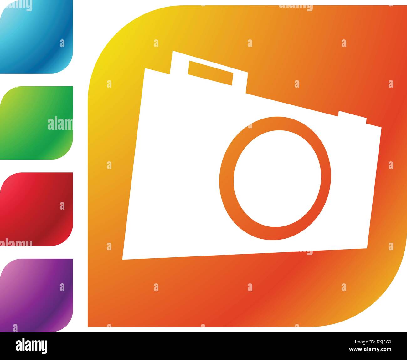 Small photo camera icon. Hobby photography concept icon Stock Vector ...