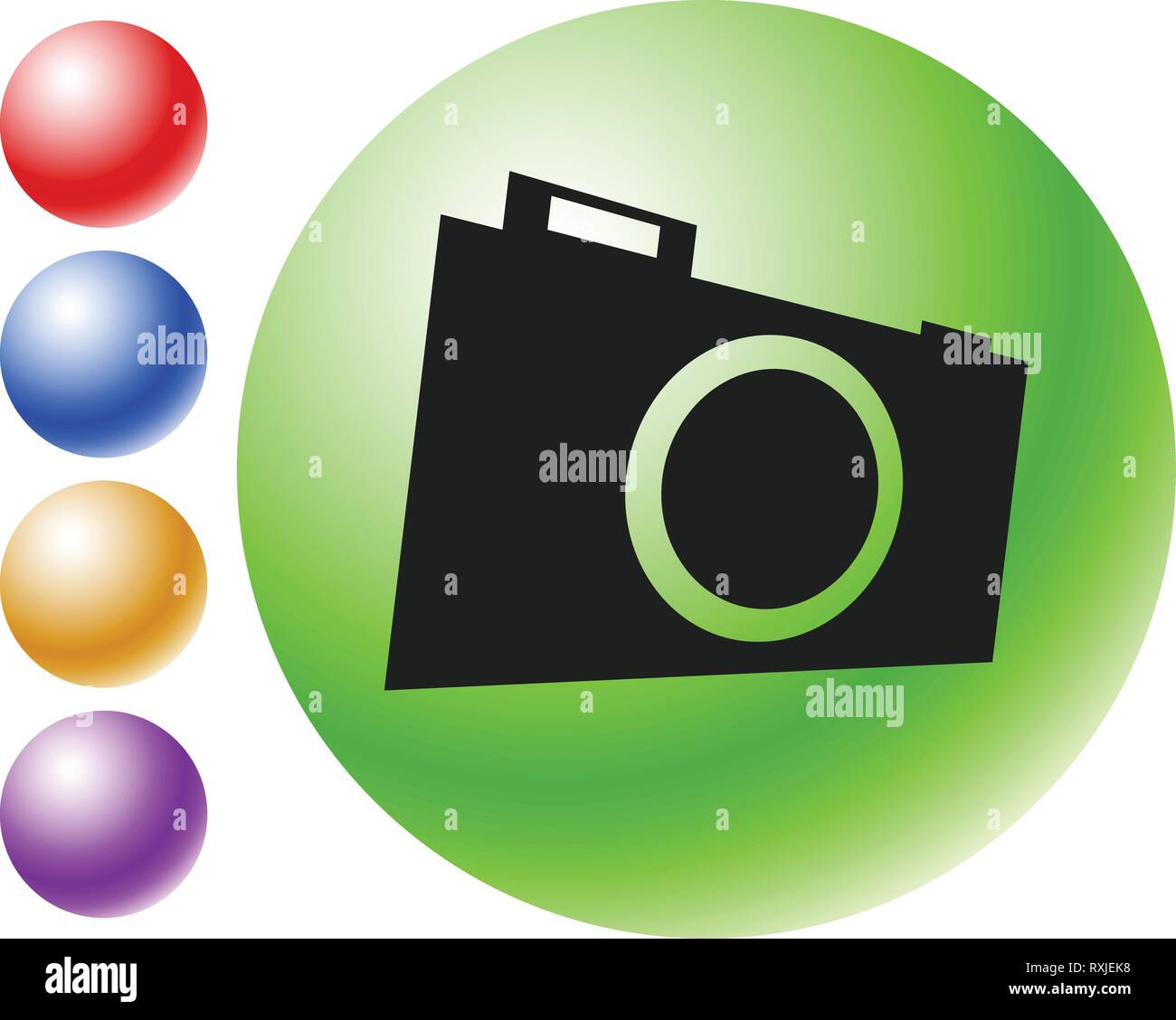 Small photo camera icon. Hobby photography concept icon Stock Vector ...