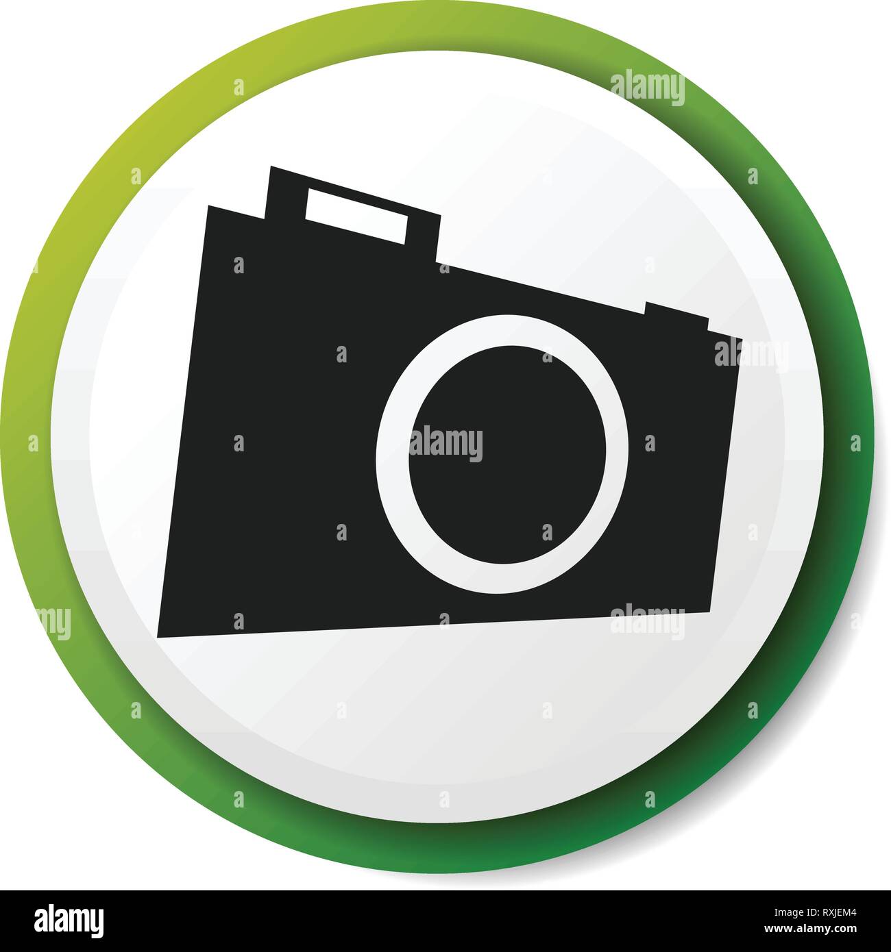 Small photo camera icon. Hobby photography concept icon Stock Vector ...