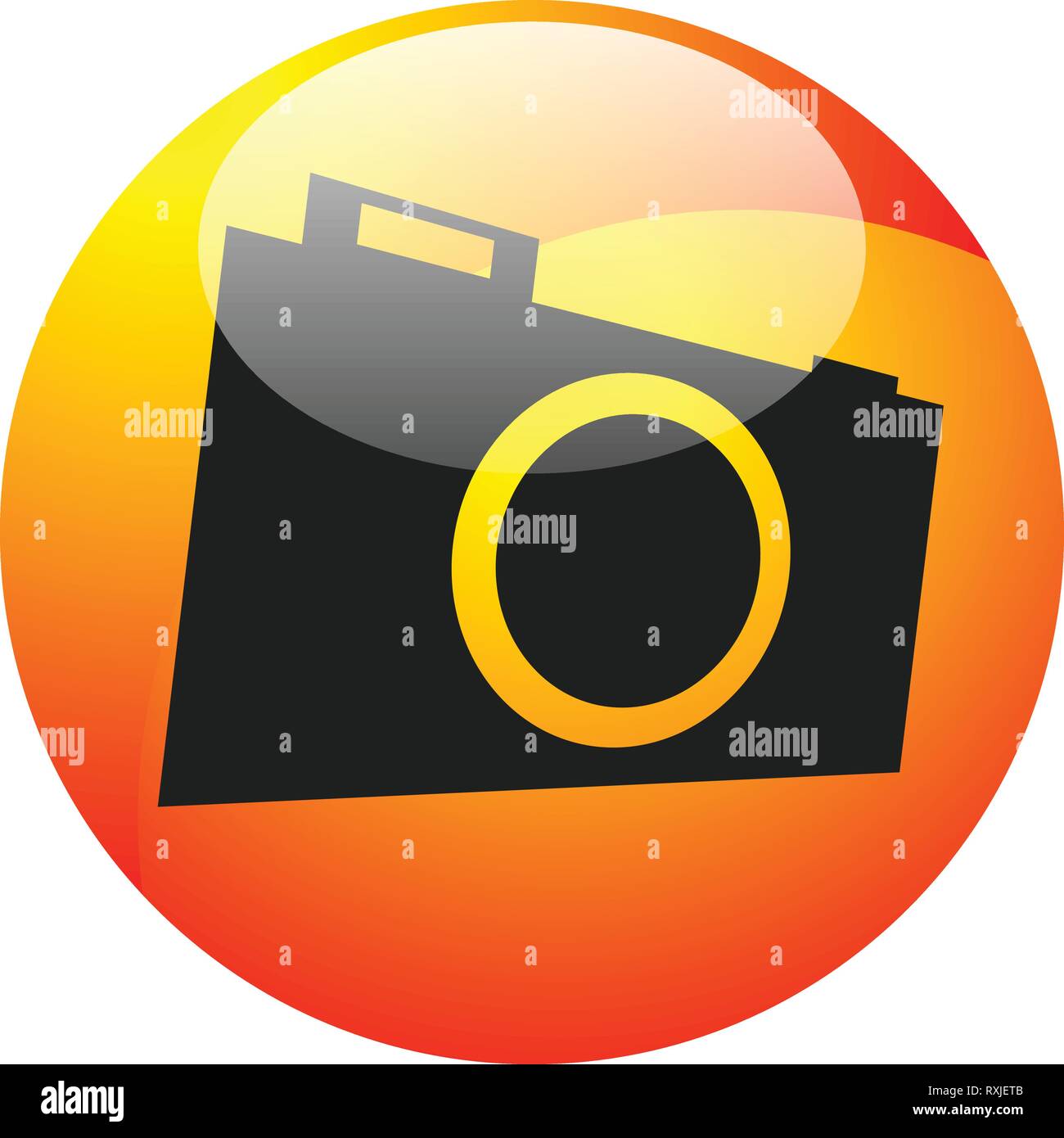 Small photo camera icon. Hobby photography concept icon Stock Vector ...