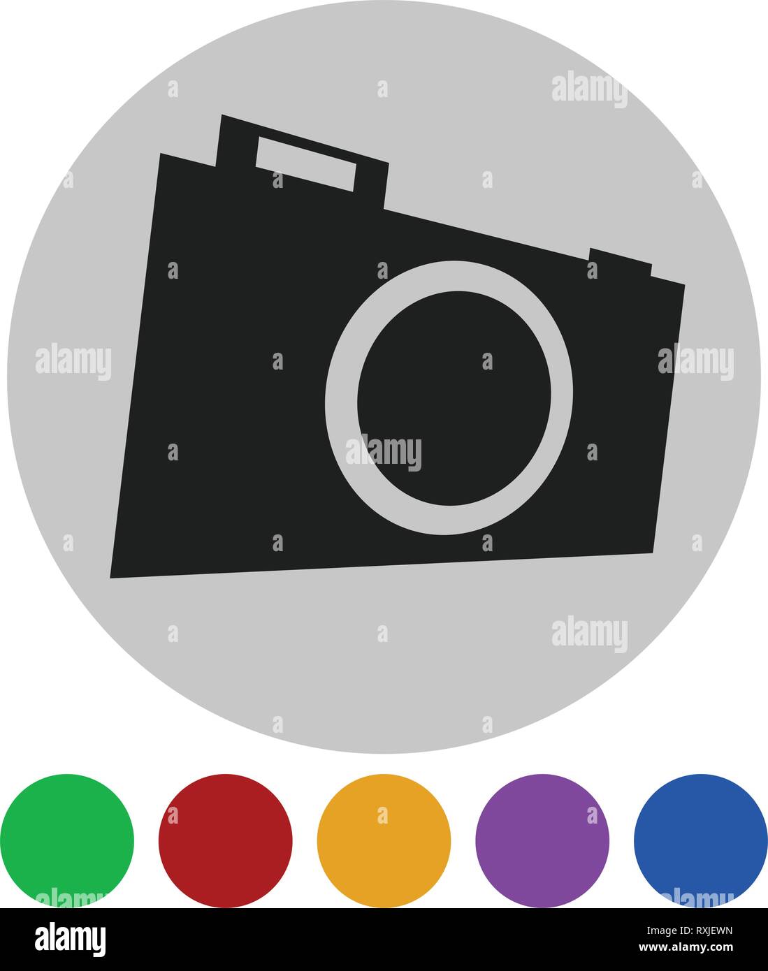 Small photo camera icon. Hobby photography concept icon Stock Vector ...