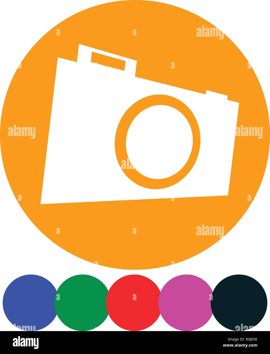 Small photo camera icon. Hobby photography concept icon Stock Vector ...