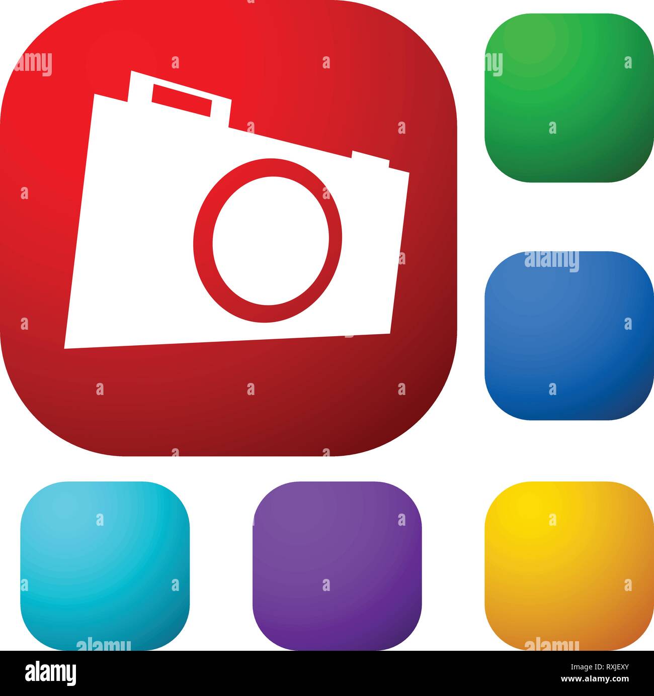 Small photo camera icon. Hobby photography concept icon Stock Vector ...