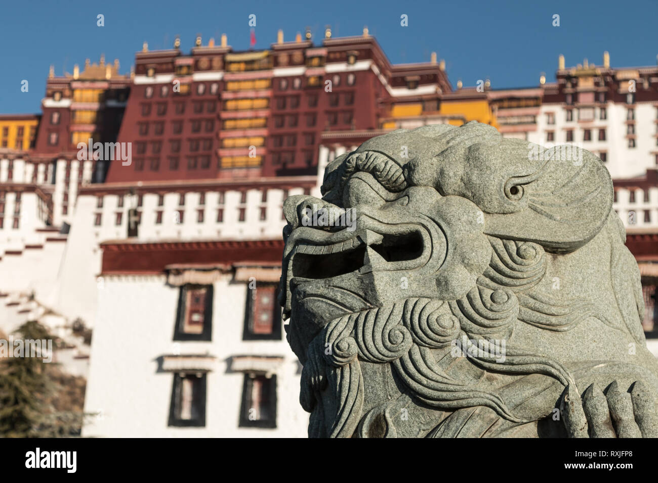 Potala Palace in Lhasa, Tibet - a spectacular palace set on a hillside ...