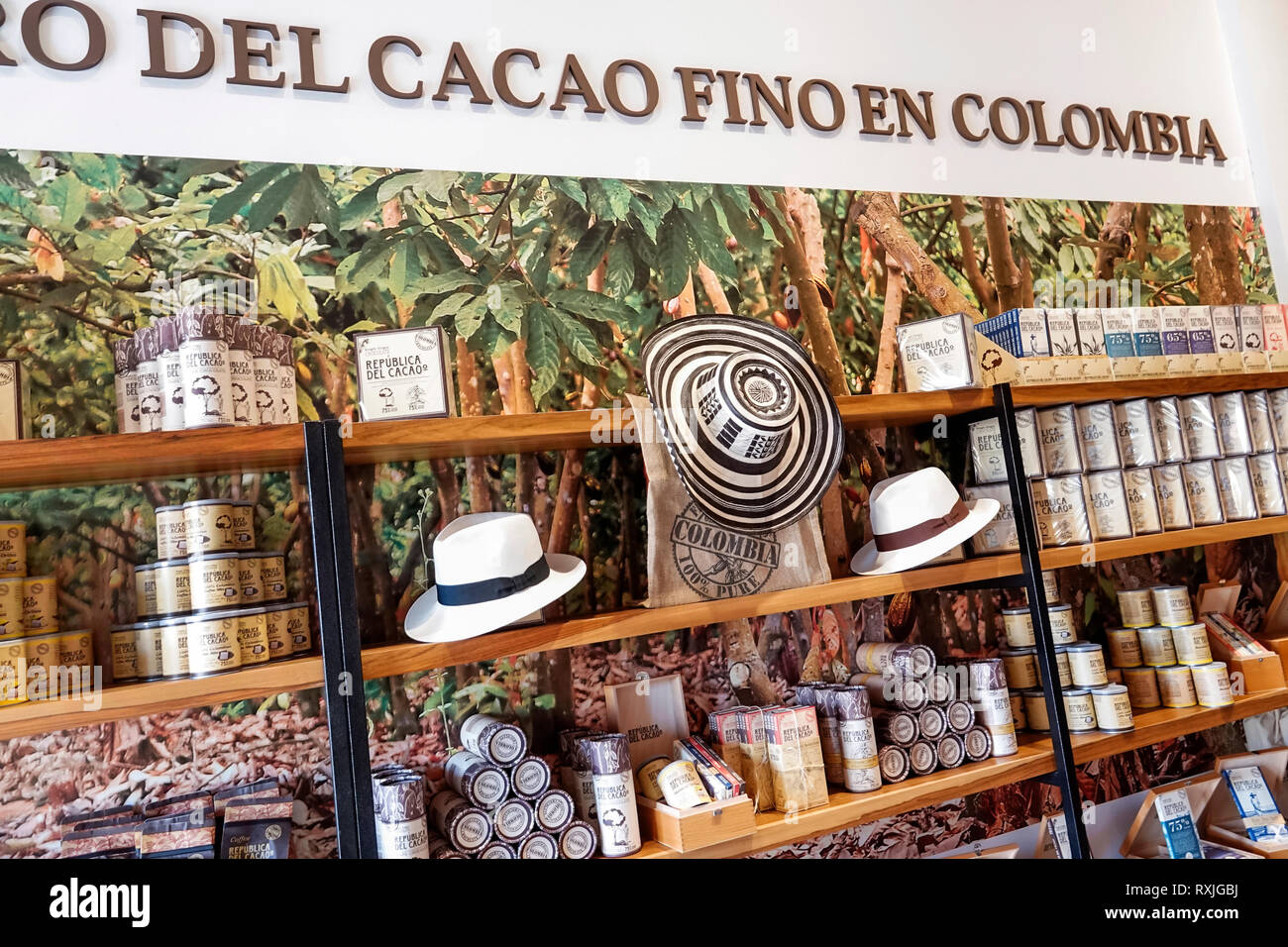 Cartagena Colombia,Republica del Cacao,store,shopping shopper shoppers shop shops market markets marketplace buying selling,retail store stores busine Stock Photo