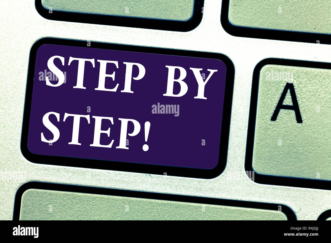 Word writing text Step By Step. Business concept for Slow progress Road ...
