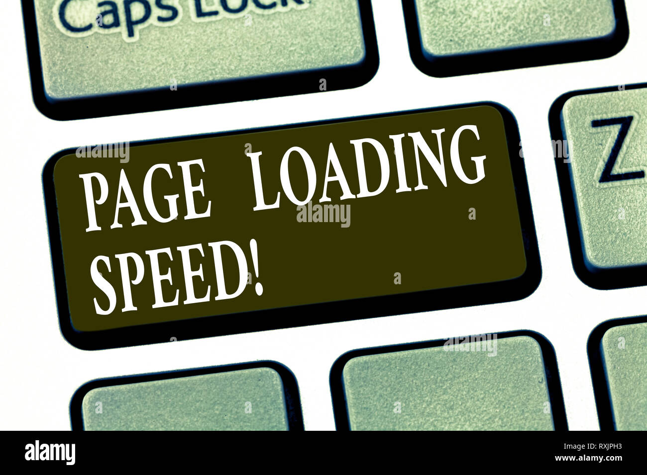 Writing note showing Page Loading Speed. Business photo showcasing time ...