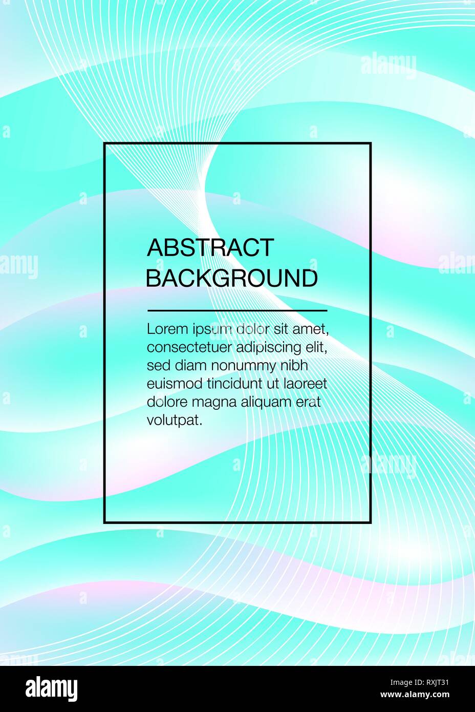 Blue abstract background with waves Stock Vector