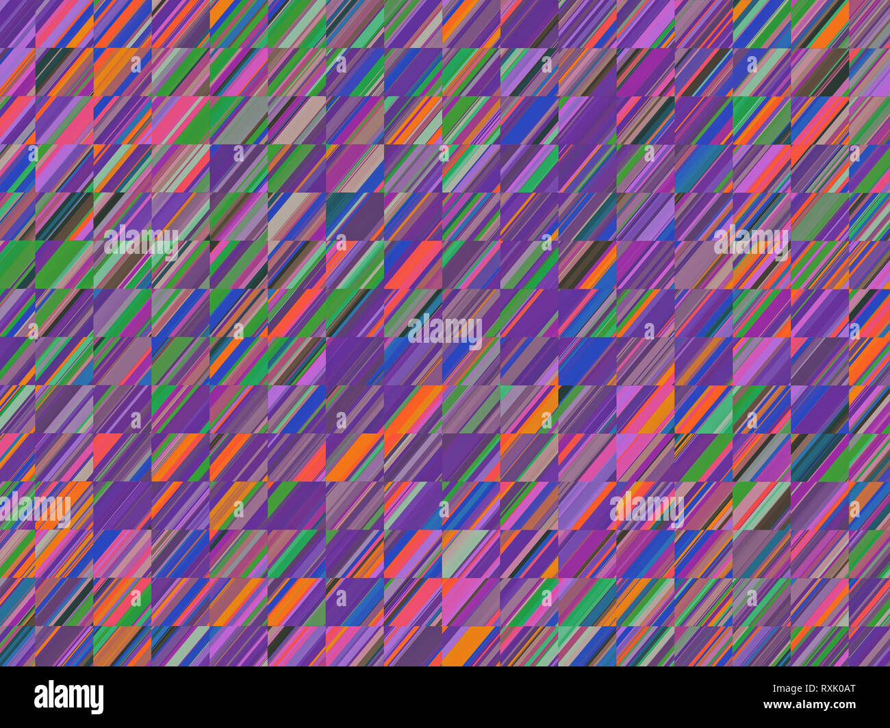 abstract fractal background with multicolor geometric patterns and stripes Stock Photo