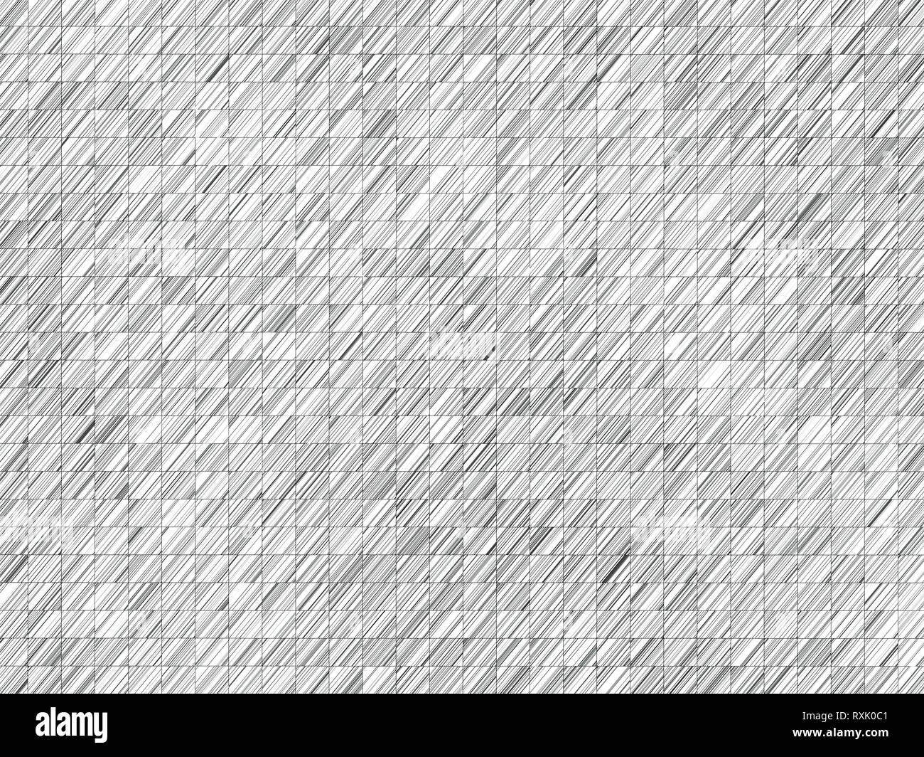 abstract fractal geometric black and white graphic background Stock Photo