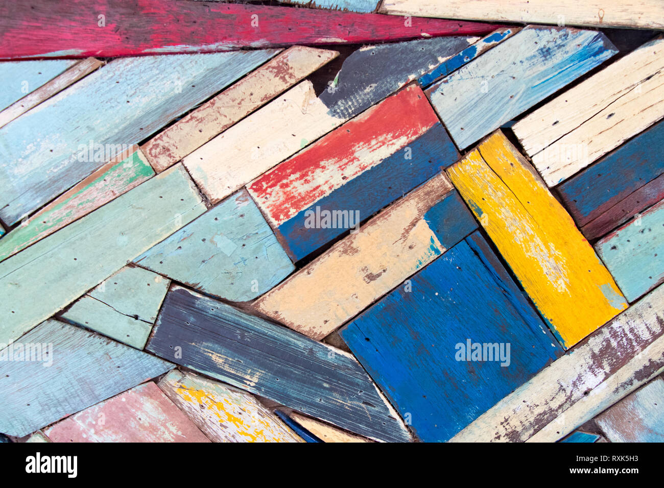 Old various color of wood panel textured background Stock Photo Alamy