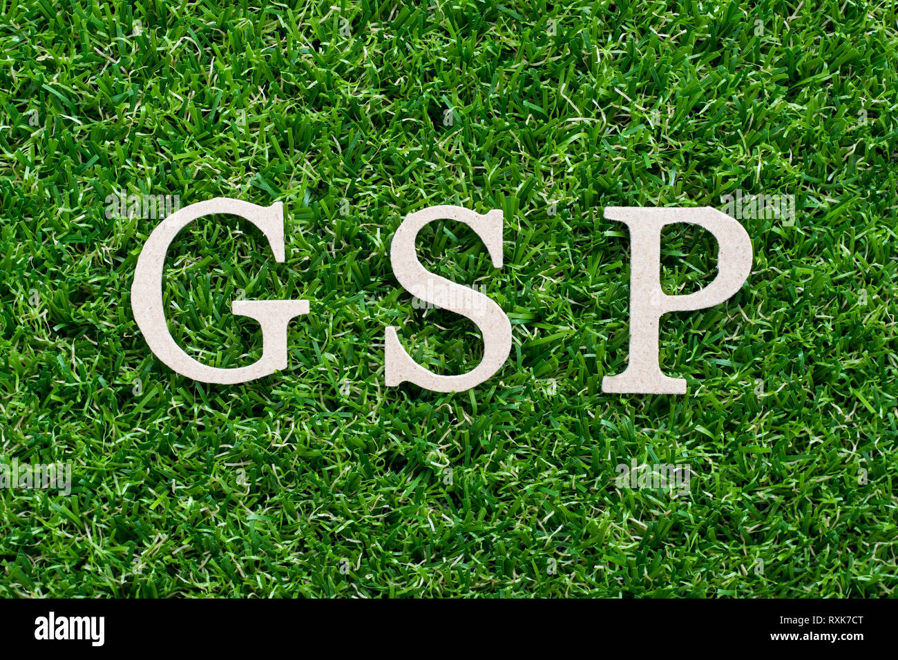 Wood alphabet in word GSP (abbreviation of good storage practice or