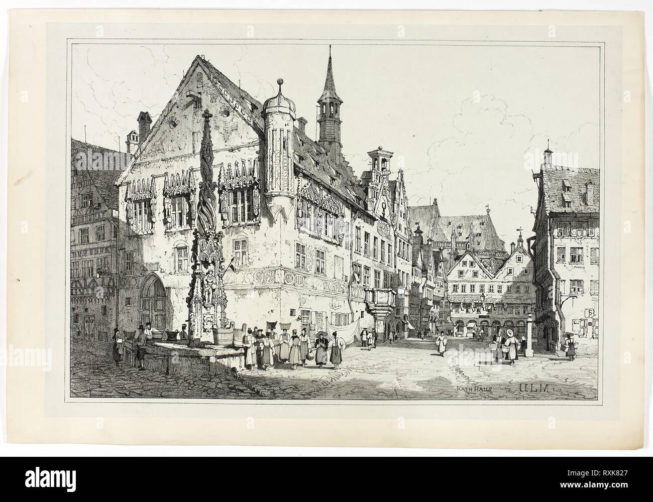 Rath Haus Ulm Samuel Prout English 1783 1852 Probably Printed By Charles Joseph Hullmandel English 1789 1850 Probably Published By Rudolph Ackermann English 1764 1834 Date 1833 Dimensions 290 425 Mm Image 310