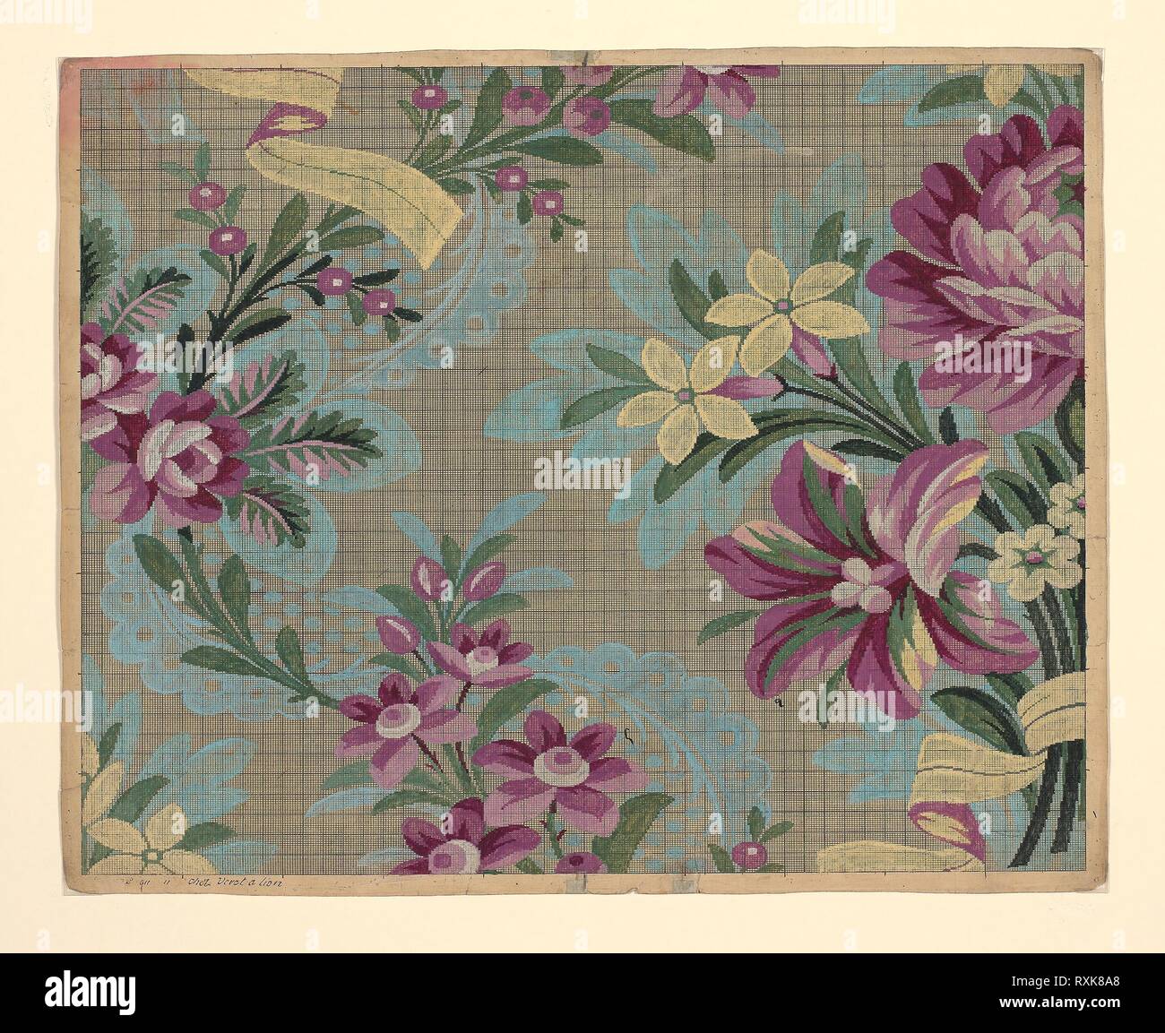 Mise En Carte Point Paper Designed By Germain Freres France Lyon Date 1760 1790 Dimensions 44 8