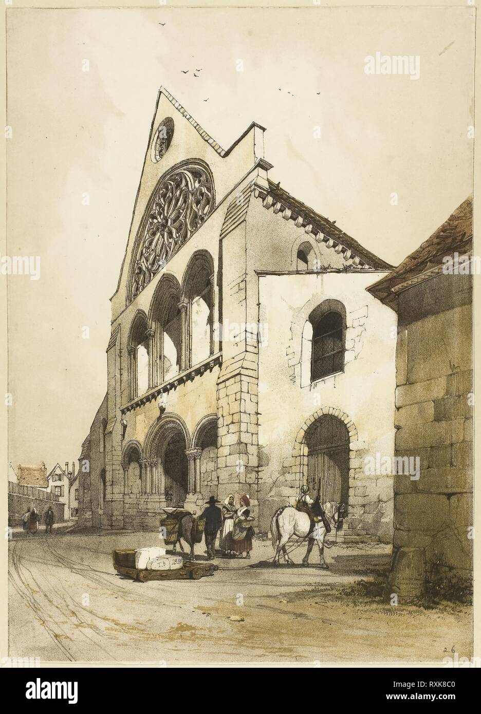 St. Andre, Chartres. Thomas Shotter Boys (English, 1803-1874); published by Charles Joseph Hullmandel (English, 1789-1850). Date: 1839. Dimensions: 380 × 271 mm. Color lithograph on paper. Origin: England. Museum: The Chicago Art Institute. Stock Photo