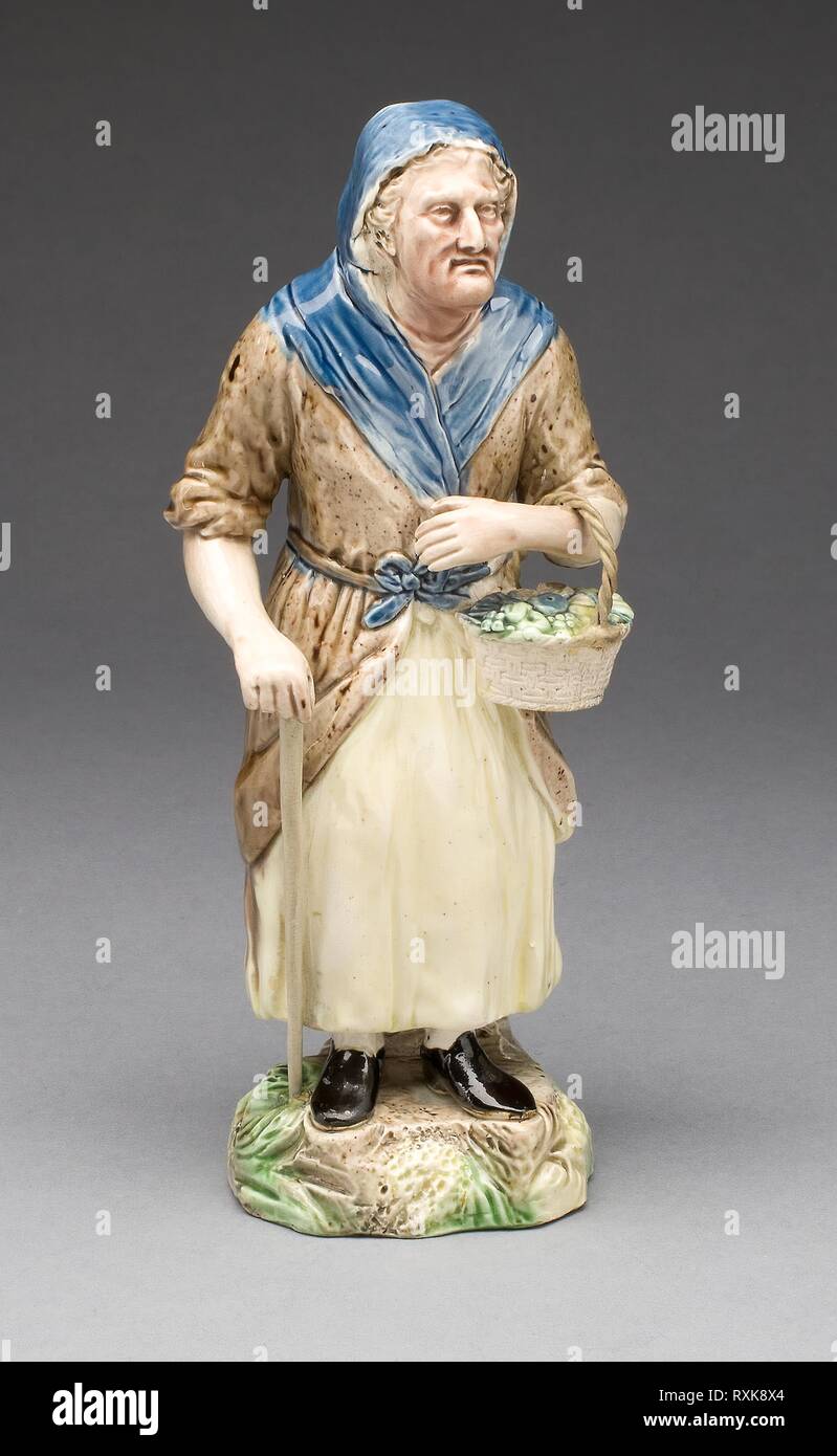 Woman as Old Age. Possibly Ralph Wood; English, 1715-1772; and Enoch Wood; English, 1759-1840. Date: 1780-1790. Dimensions: H. 20.6 cm (8 1/8 in.). Lead-glazed earthenware (pearlware). Origin: Burslem. Museum: The Chicago Art Institute. Stock Photo
