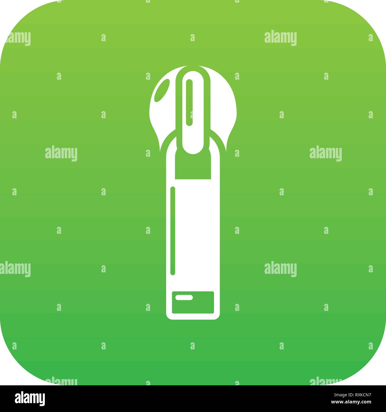 Zip with hole icon, simple style Stock Vector
