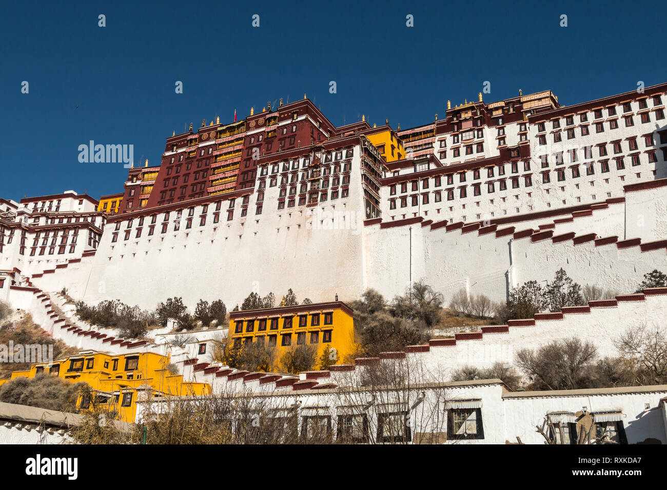 Potala Palace in Lhasa, Tibet - a spectacular palace set on a hillside ...