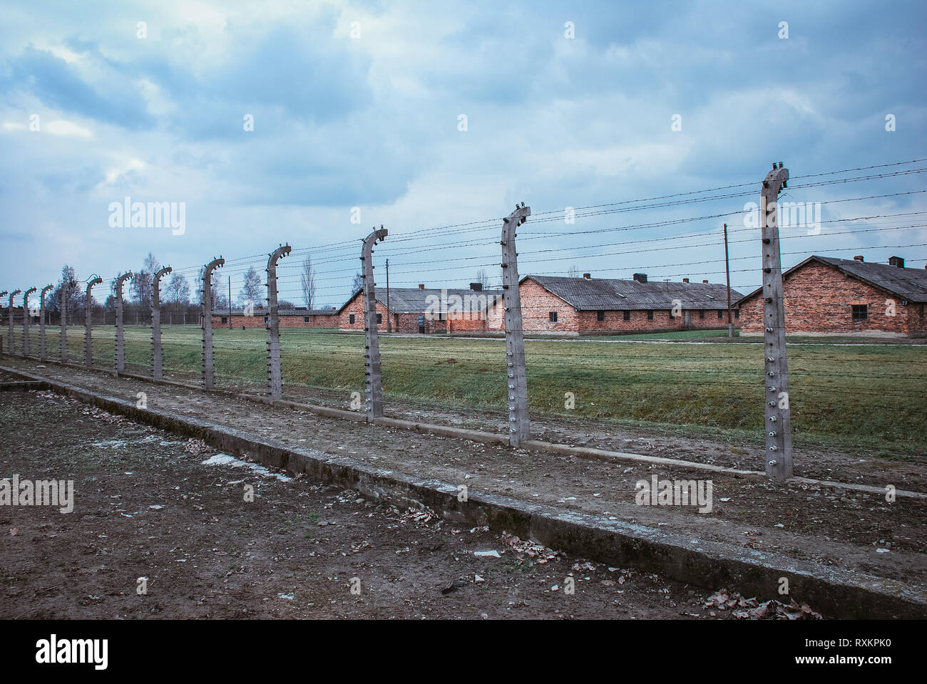 Auschwitz Birkenau Stock Photo
