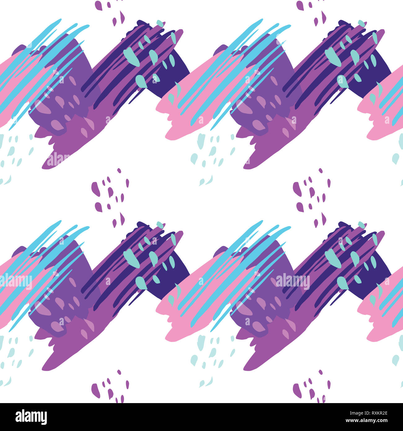 Retro vintage 80 Memphis style of fashion illustration. Seamless ...