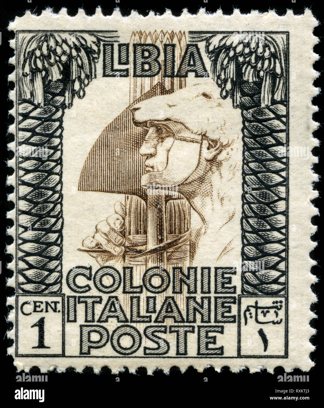 Postage stamp from Italian Libya in the Colonies - Libya series issued in 1924 Stock Photo