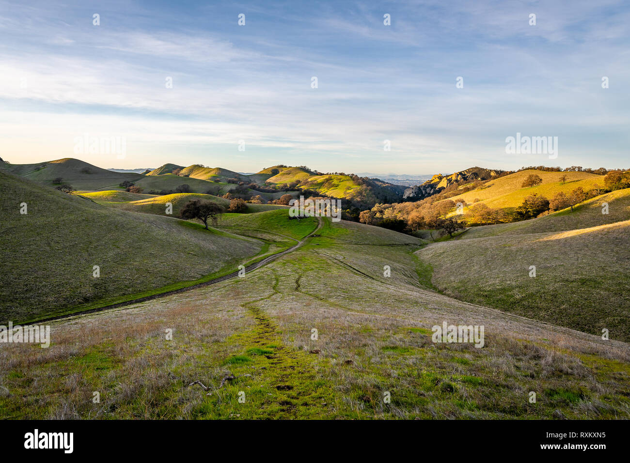 The China Wall at Sunset Stock Photo