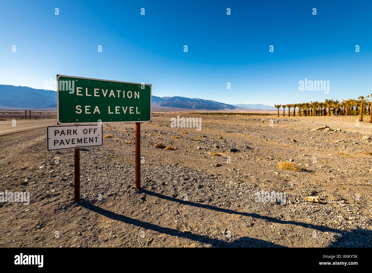 Sea level sign death valley hi-res stock photography and images - Alamy