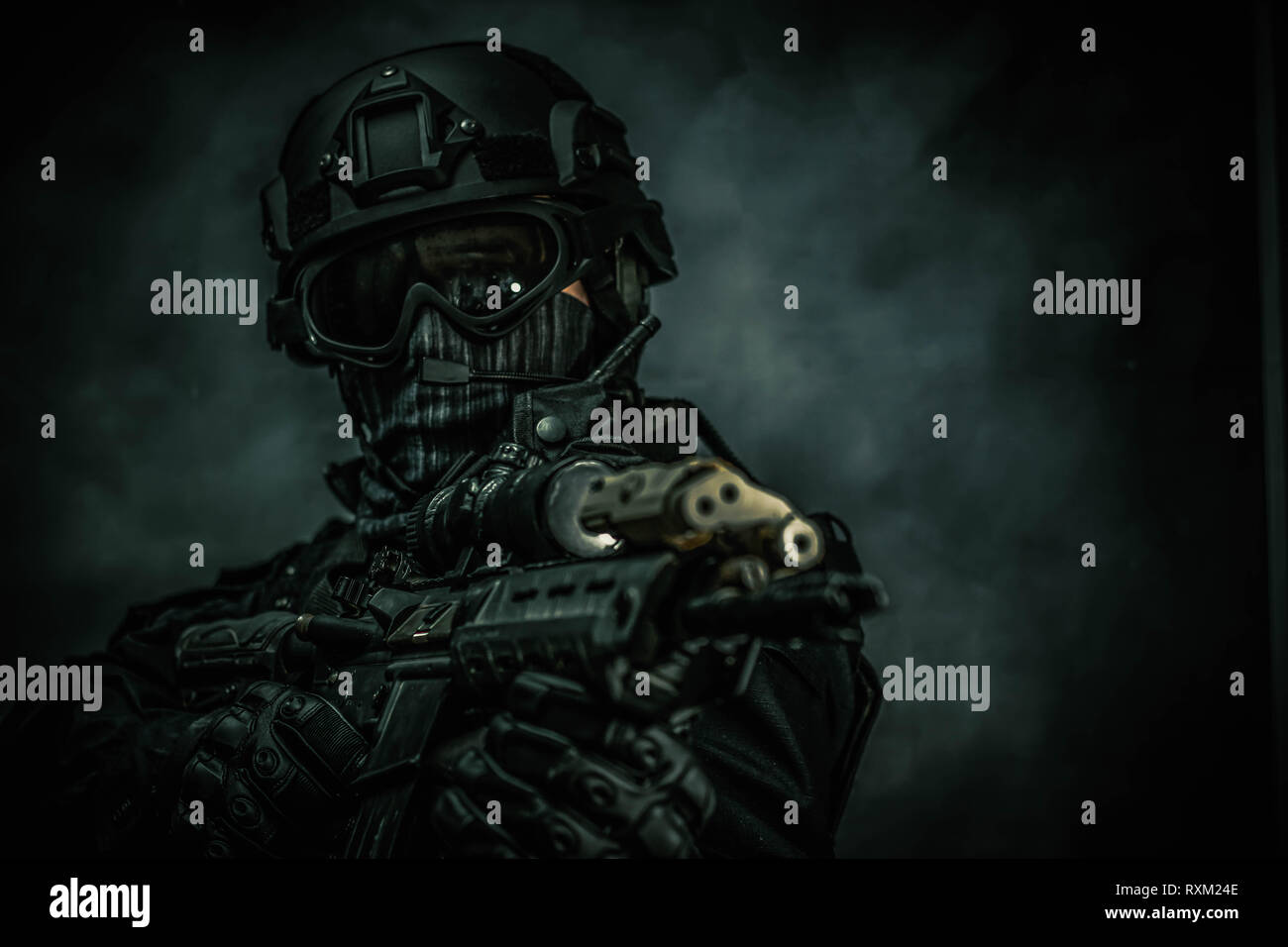 swat team members , special forces spec ops Stock Photo