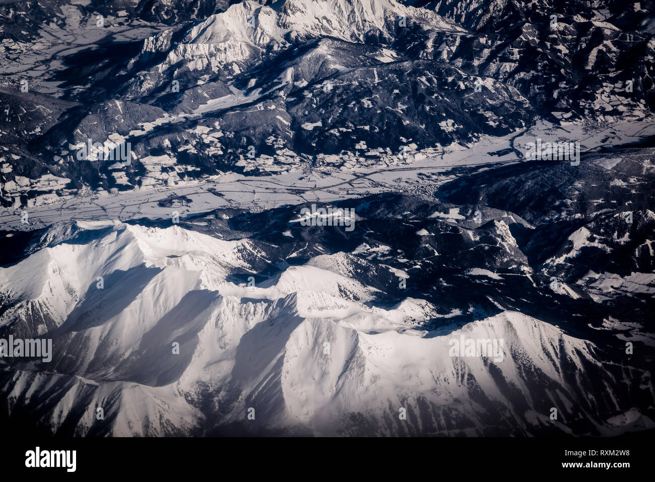 Austria aerial view alps hi-res stock photography and images - Alamy