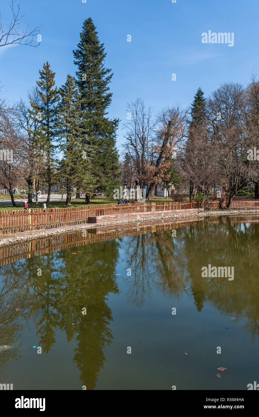SOFIA, BULGARIA - MARCH 7, 2019: Lake at Borisova gradina (Boris Garden ...