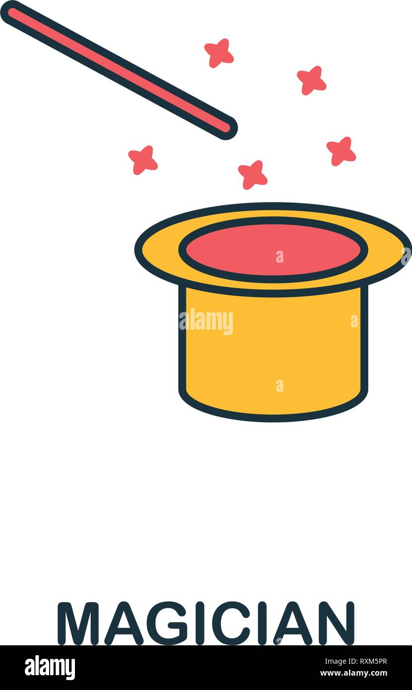 Magician icon. Creative 2 colors design fromMagician icon from party ...