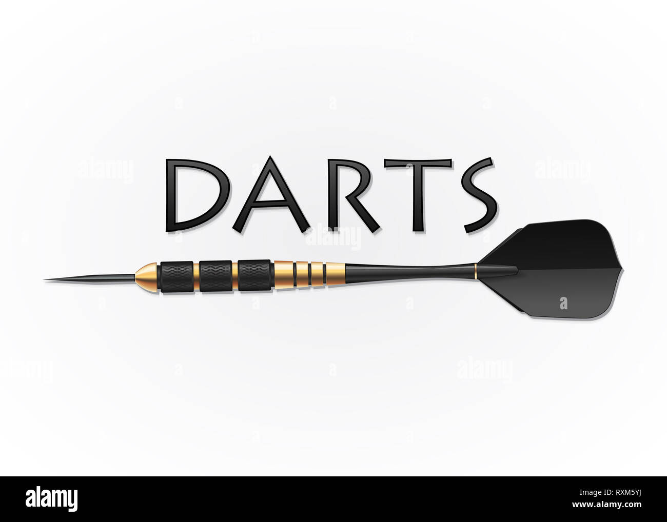 Black harrows with Golden details. Vector illustration Stock Photo