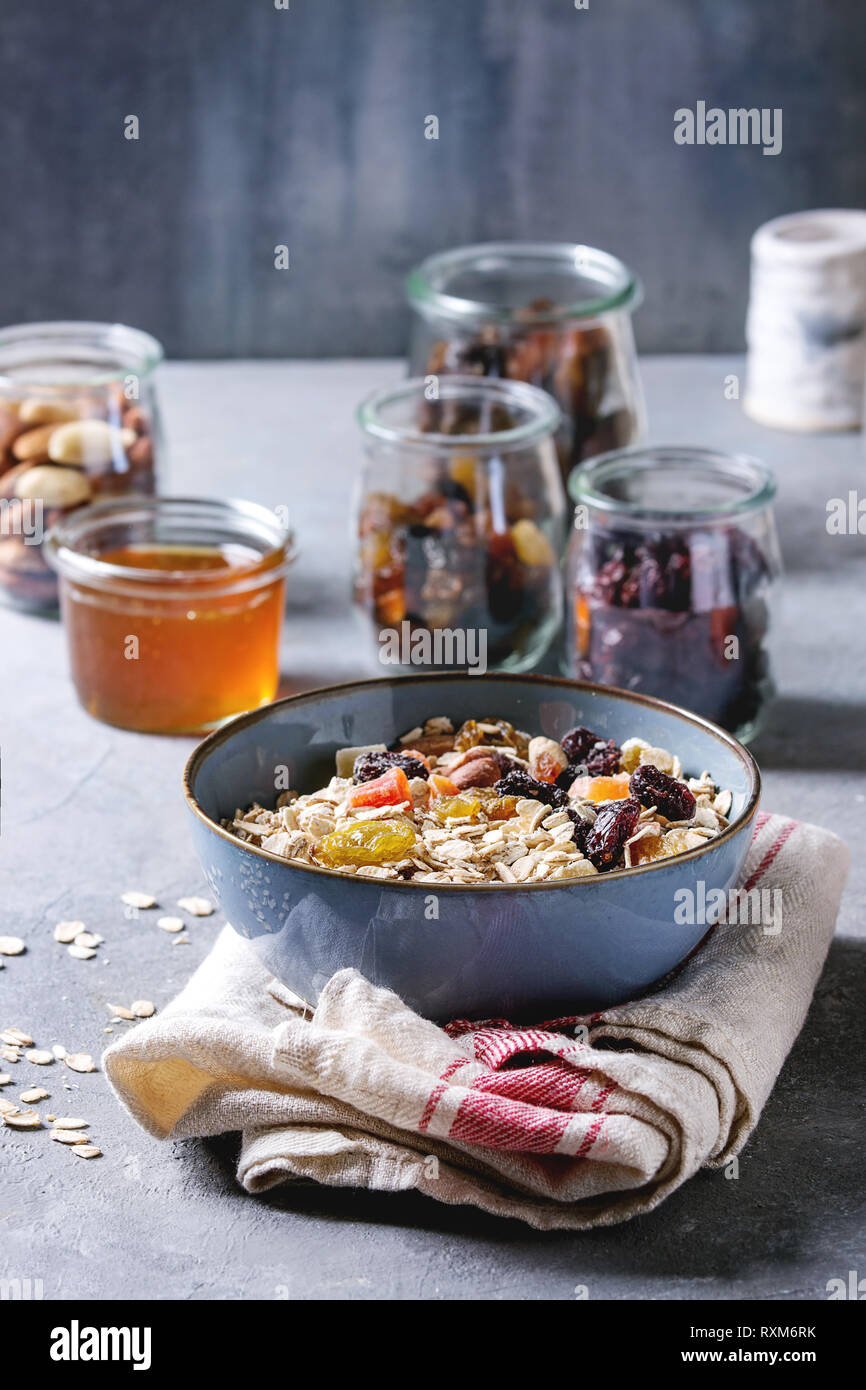 Variety of dried fruits and nuts Stock Photo Alamy