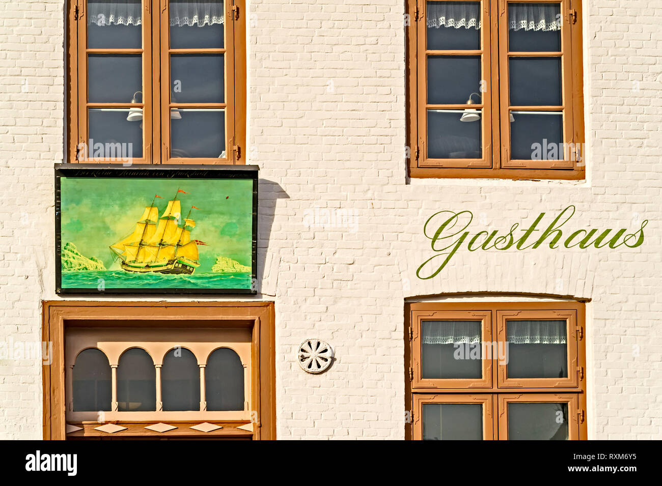 Gasthaus in Glueckstadt (Schleswig-Holstein); restaurant Stock Photo