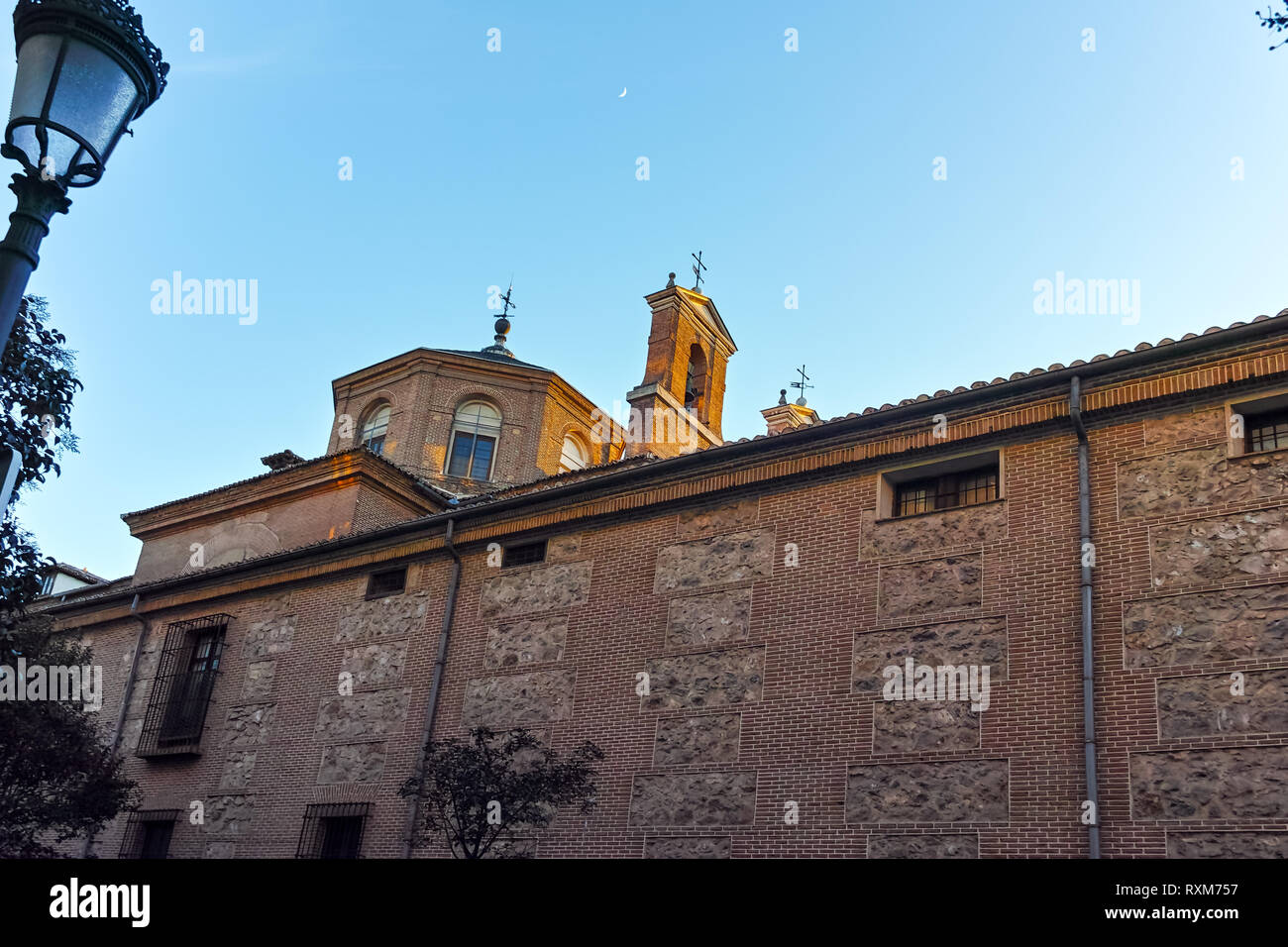 MADRID, SPAIN - JANUARY 22, 2018:  Amazing Sunset view of Royal Monastery of the Incarnation in City of Madrid, Spain Stock Photo