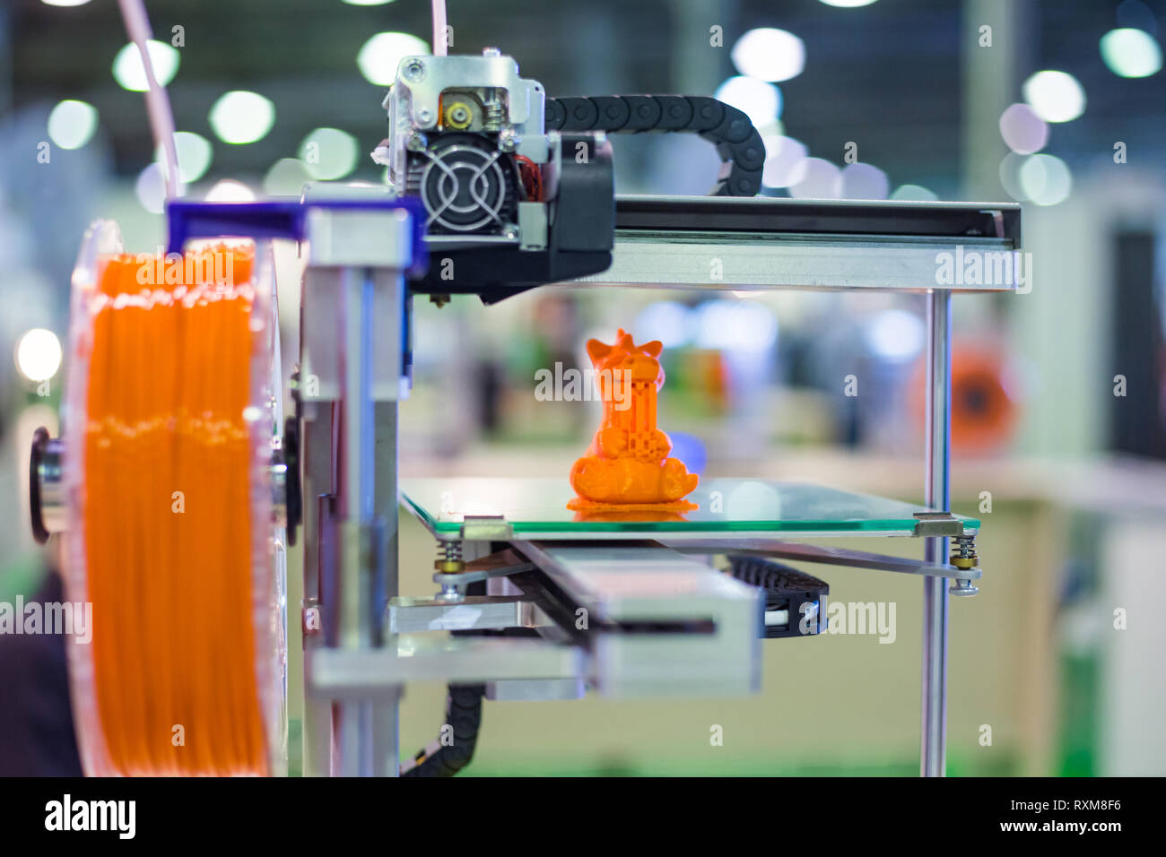 3D printer during work Stock Photo